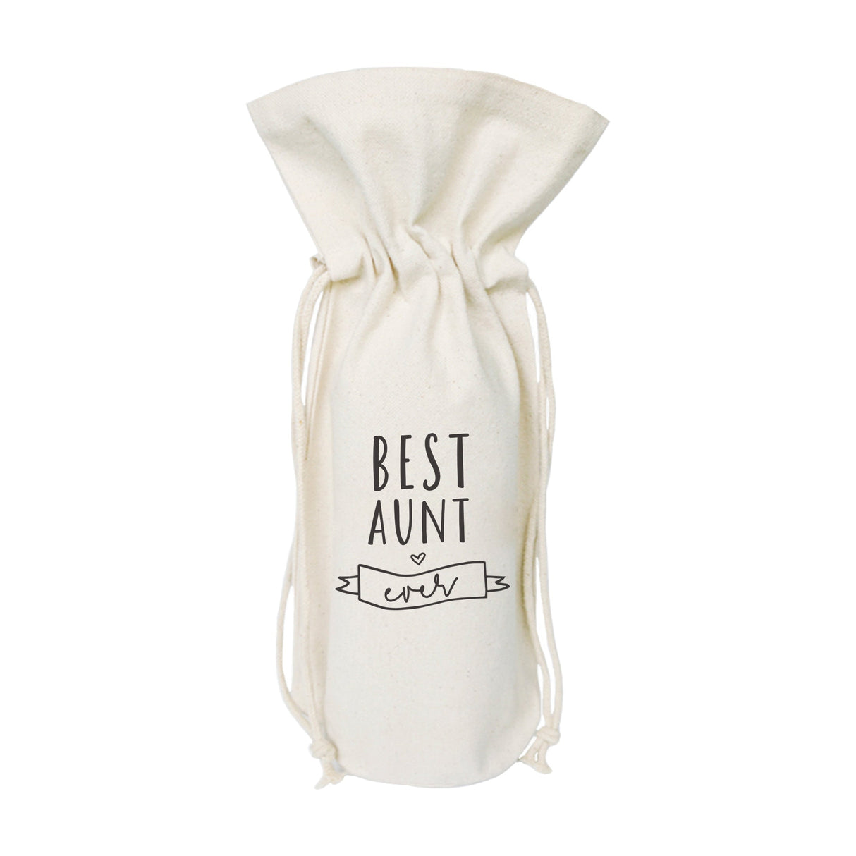 Best Aunt Ever Cotton Canvas Wine Bag from The Cotton & Canvas Co.