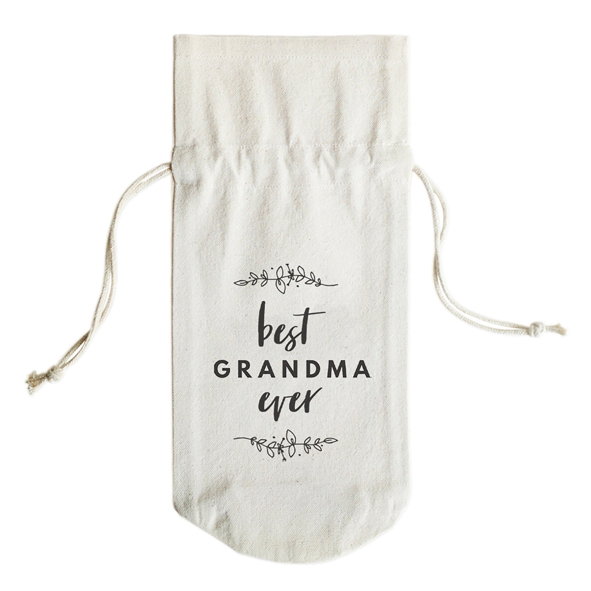 Best Grandma Ever Cotton Canvas Wine Bag from The Cotton & Canvas Co.