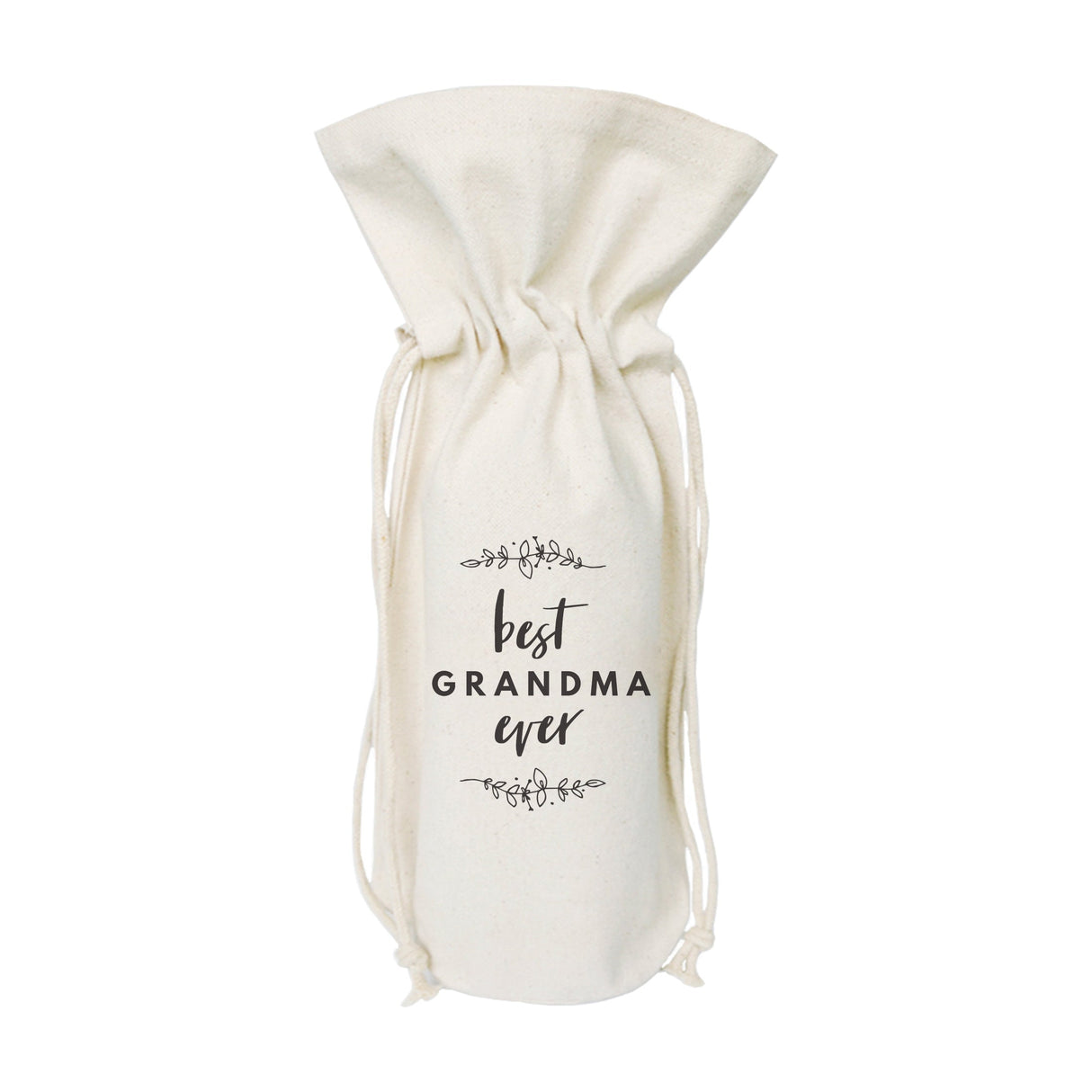 Best Grandma Ever Cotton Canvas Wine Bag from The Cotton & Canvas Co.