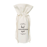 Best Grandma Ever Cotton Canvas Wine Bag from The Cotton & Canvas Co.