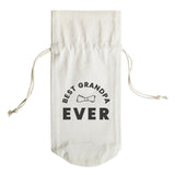 Best Grandpa Ever Cotton Canvas Wine Bag from The Cotton & Canvas Co.