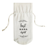 Best Nana Ever Cotton Canvas Wine Bag from The Cotton & Canvas Co.