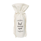 Best Nana Ever Cotton Canvas Wine Bag from The Cotton & Canvas Co.