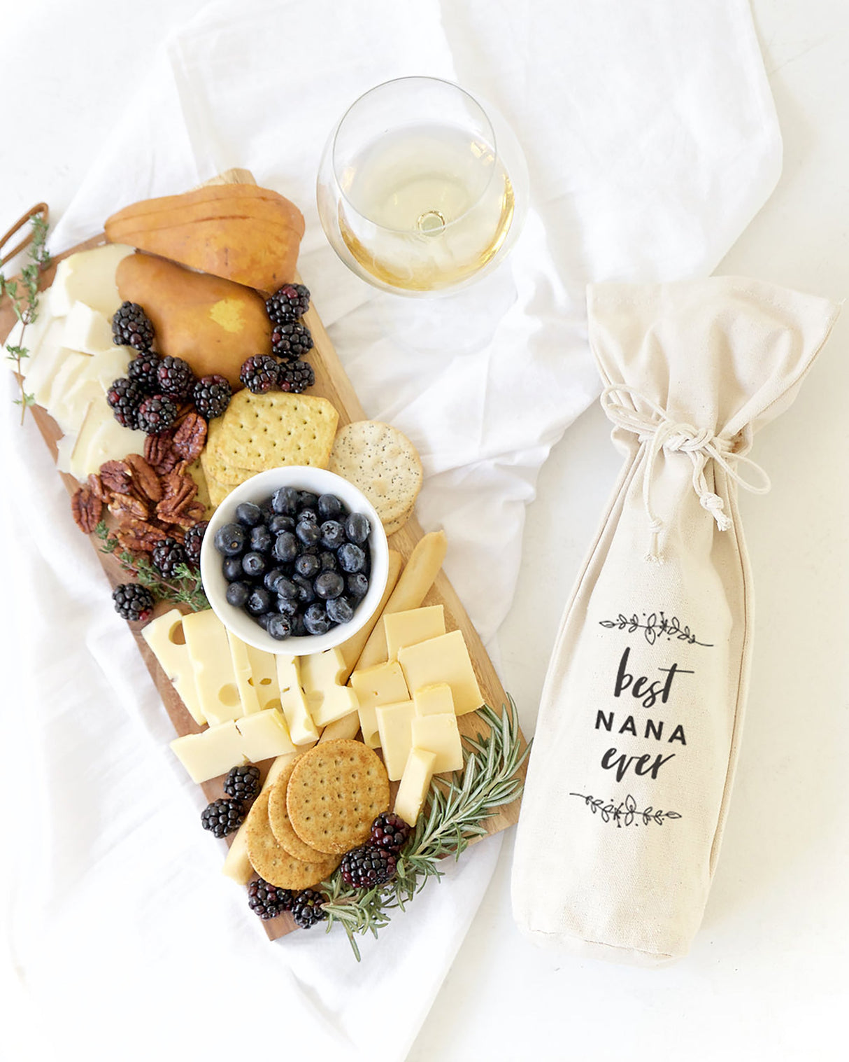 Best Nana Ever Cotton Canvas Wine Bag from The Cotton & Canvas Co.