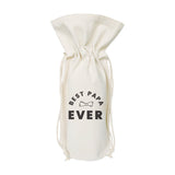 Best Papa Ever Cotton Canvas Wine Bag from The Cotton & Canvas Co.