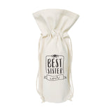 Best Sister Ever Cotton Canvas Wine Bag from The Cotton & Canvas Co.