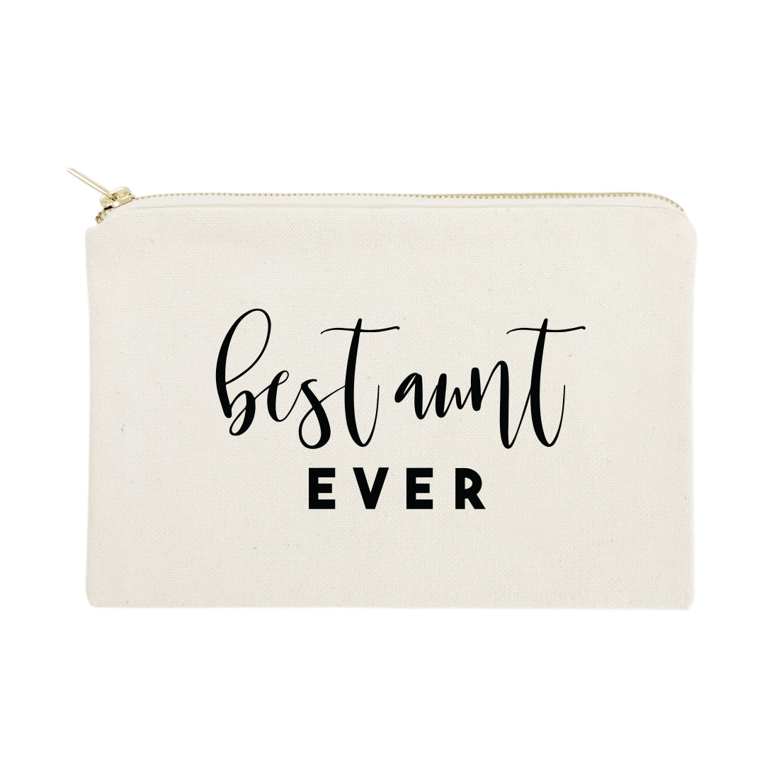 Best Aunt Ever Cotton Canvas Cosmetic Bag from The Cotton & Canvas Co.