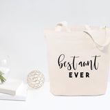 Best Aunt Ever Cotton Canvas Tote Bag from The Cotton & Canvas Co.