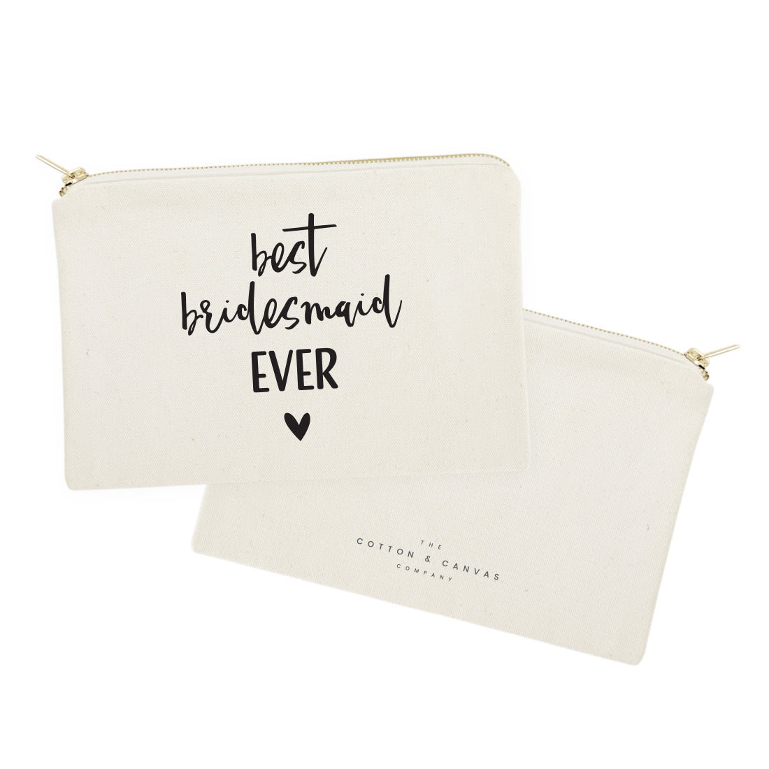 Best Bridesmaid Ever Cotton Canvas Cosmetic Bag from The Cotton & Canvas Co.