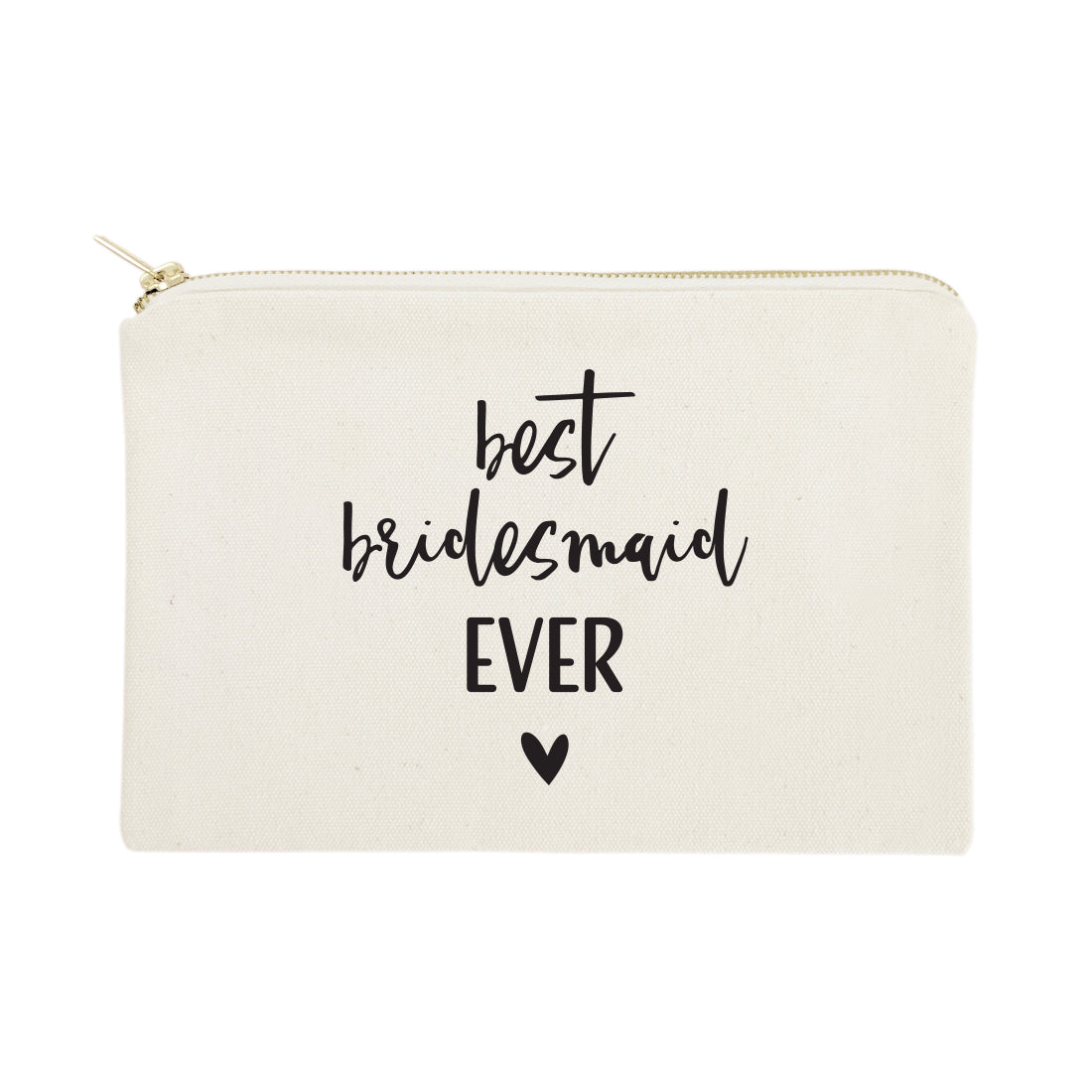 Best Bridesmaid Ever Cotton Canvas Cosmetic Bag from The Cotton & Canvas Co.