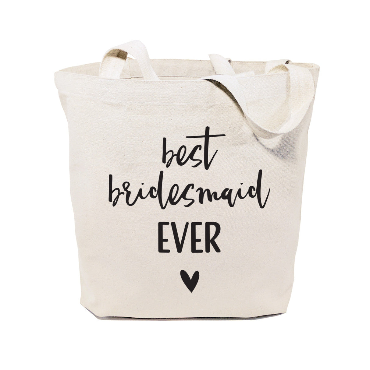 Best Bridesmaid Ever Wedding Cotton Canvas Tote Bag from The Cotton & Canvas Co.