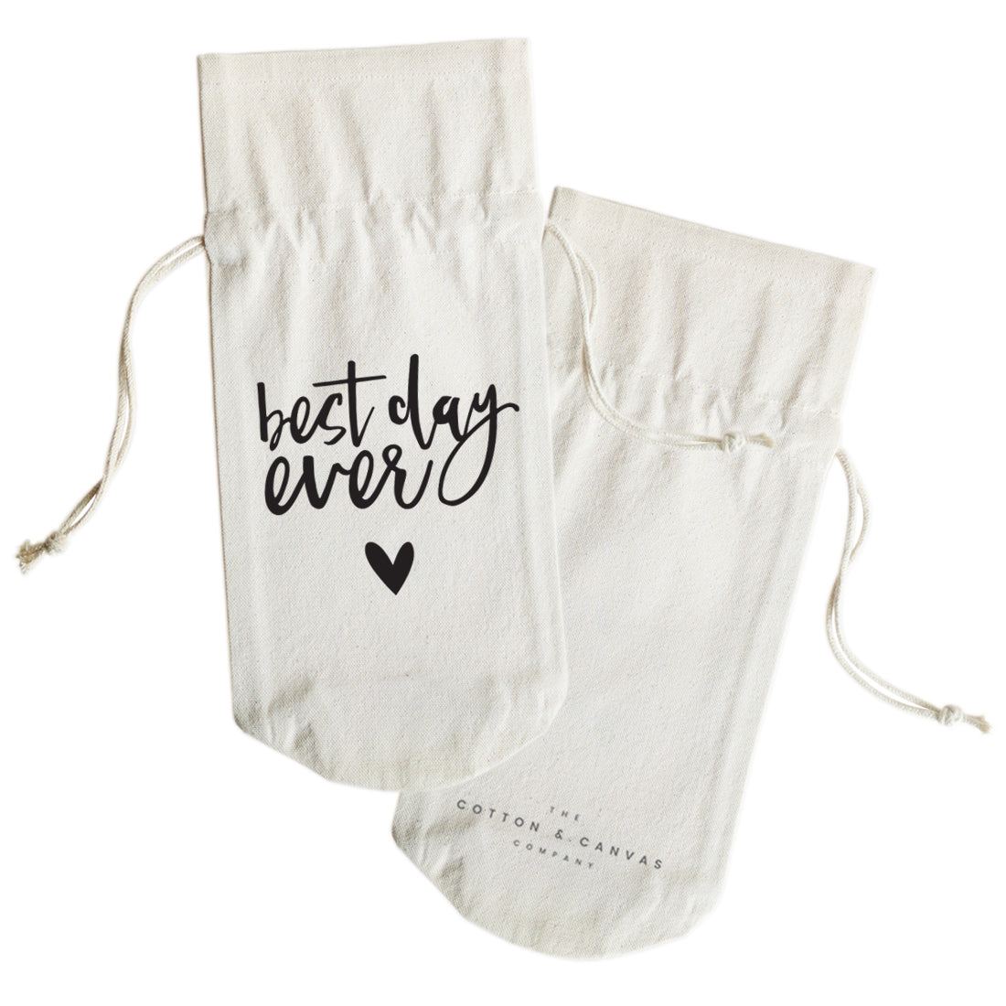 Best Day Ever Canvas Wine Bag from The Cotton & Canvas Co.