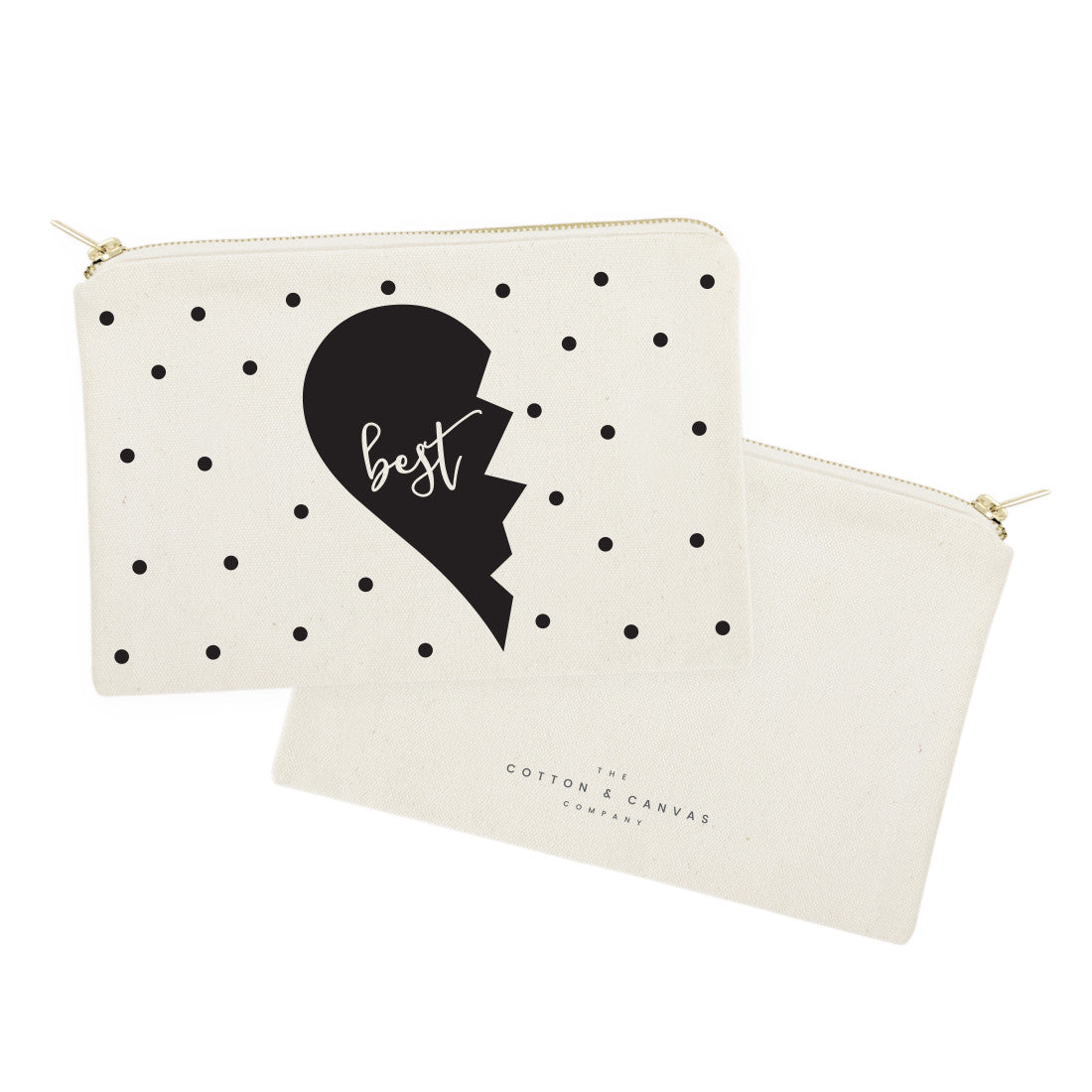 Best Friends Cotton Canvas Cosmetic Bag, 2-Pack from The Cotton & Canvas Co.