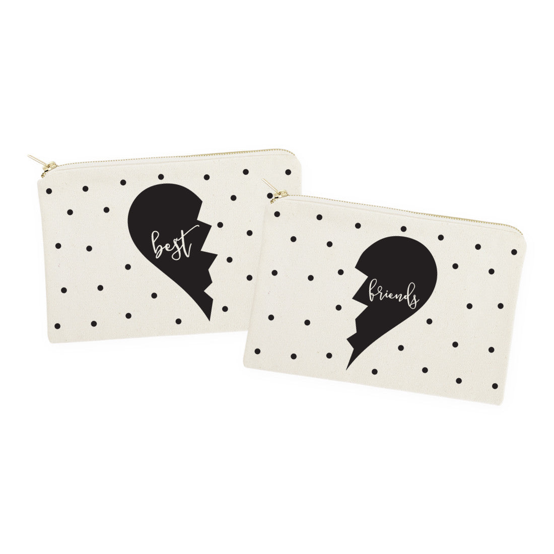 Best Friends Cotton Canvas Cosmetic Bag, 2-Pack from The Cotton & Canvas Co.