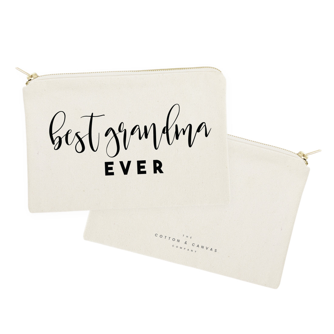 Best Grandma Ever Cotton Canvas Cosmetic Bag from The Cotton & Canvas Co.