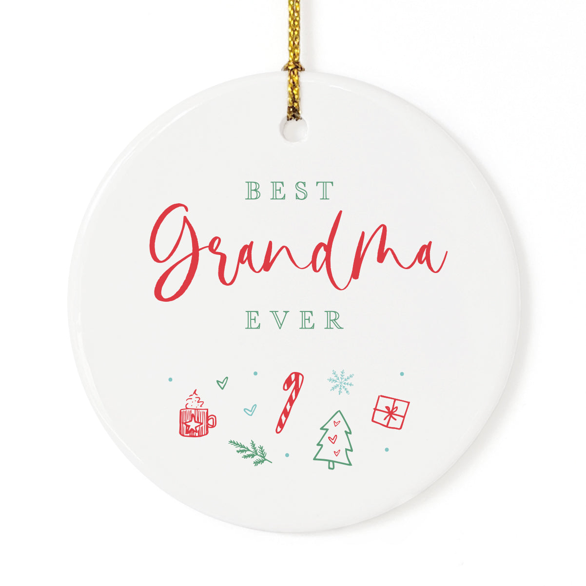 Best Grandma Ever Christmas Ornament from The Cotton & Canvas Co.