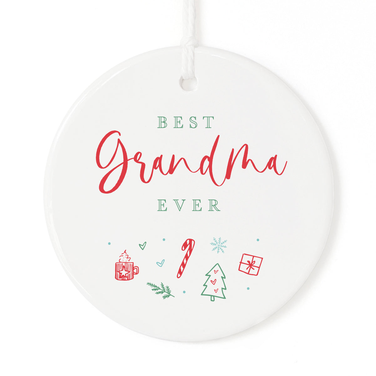 Best Grandma Ever Christmas Ornament from The Cotton & Canvas Co.