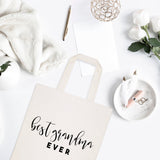 Best Grandma Ever Cotton Canvas Tote Bag from The Cotton & Canvas Co.