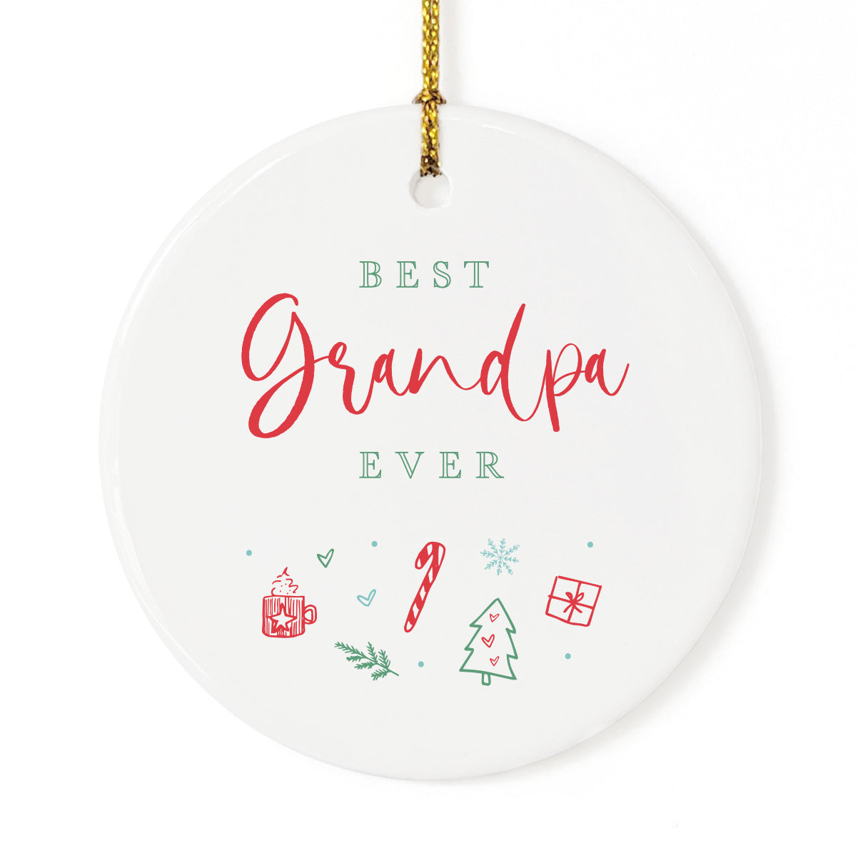 Best Grandpa Ever Christmas Ornament from The Cotton & Canvas Co.