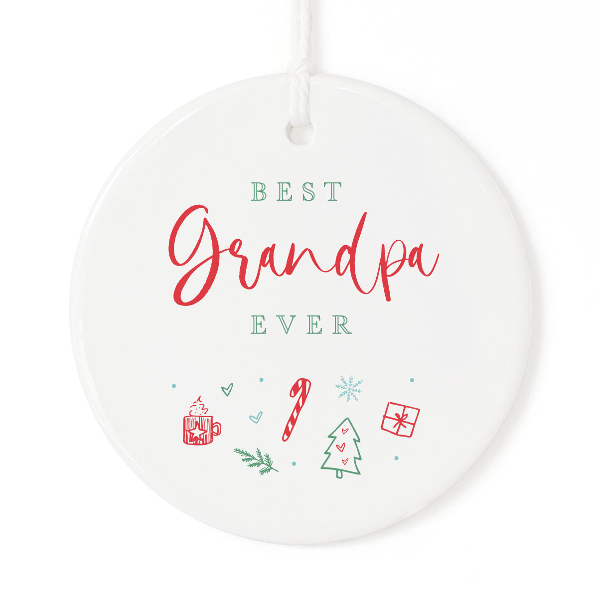 Best Grandpa Ever Christmas Ornament from The Cotton & Canvas Co.