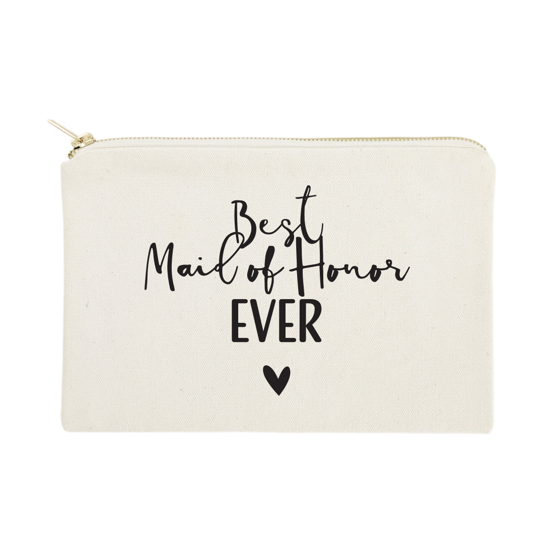 Best Maid of Honor Ever Cotton Canvas Cosmetic Bag from The Cotton & Canvas Co.