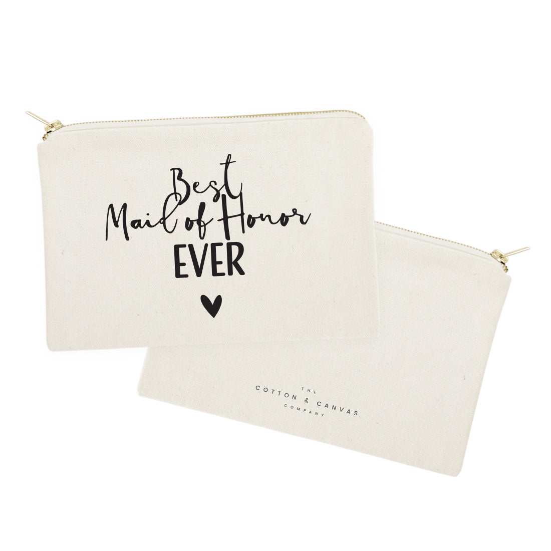Best Maid of Honor Ever Cotton Canvas Cosmetic Bag from The Cotton & Canvas Co.