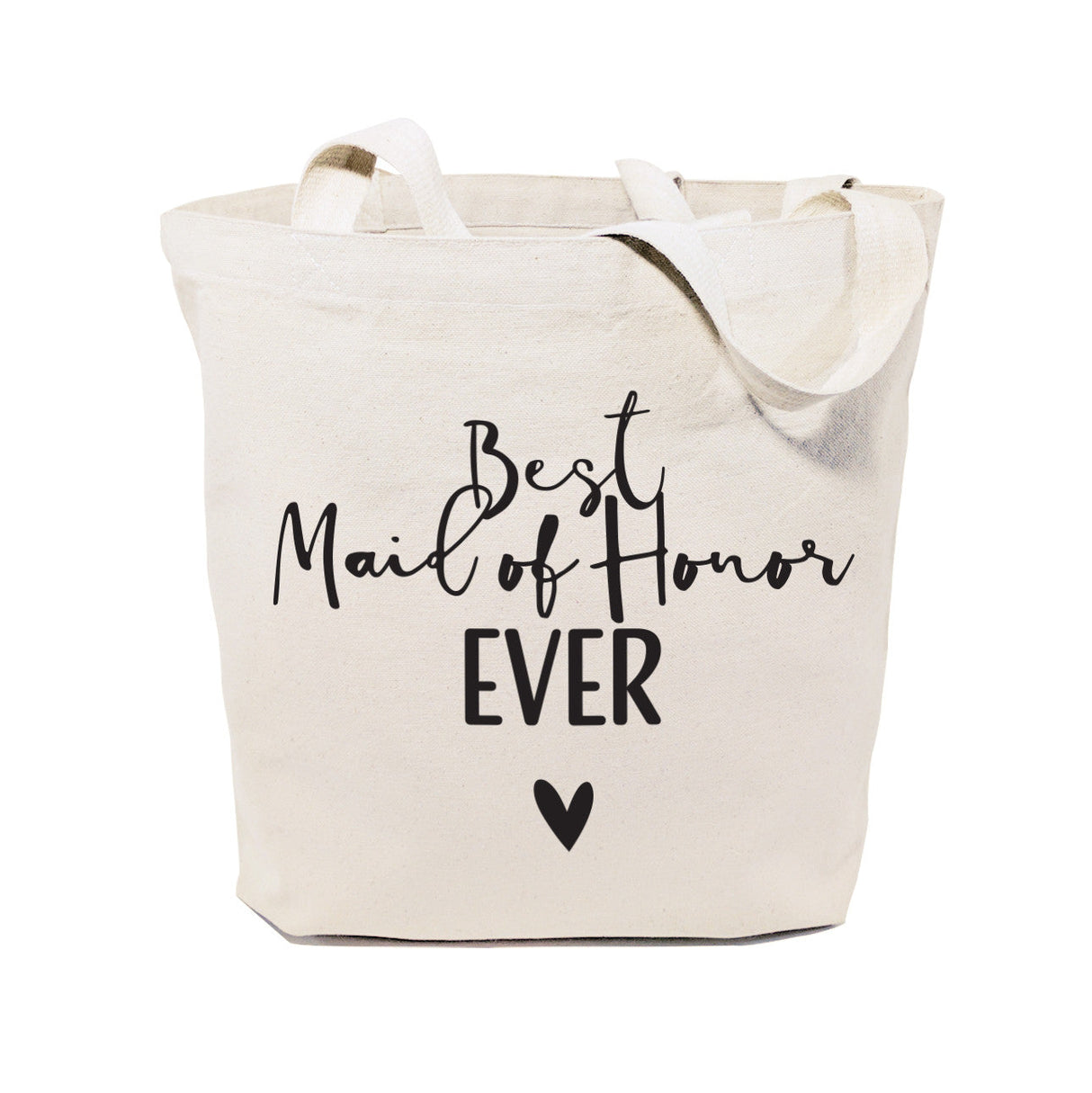 Best Maid of Honor Ever Wedding Cotton Canvas Tote Bag from The Cotton & Canvas Co.