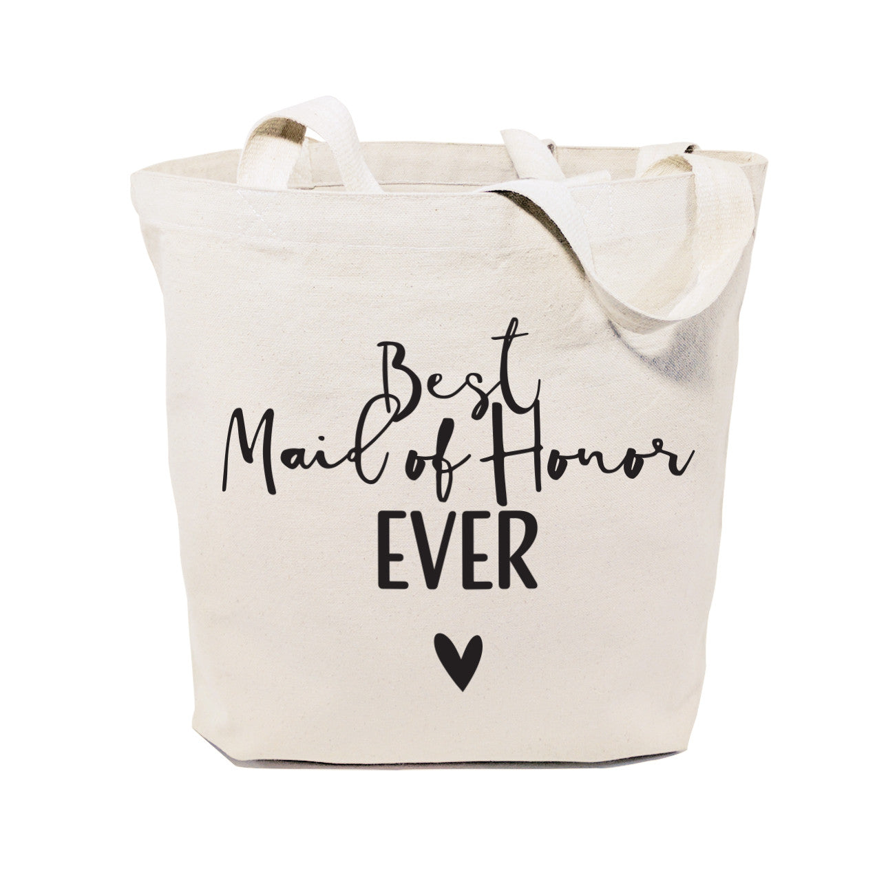 Best Maid of Honor Ever Wedding Cotton Canvas Tote Bag from The Cotton & Canvas Co.