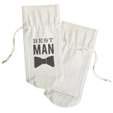 Best Man Cotton Canvas Wine Bag from The Cotton & Canvas Co.