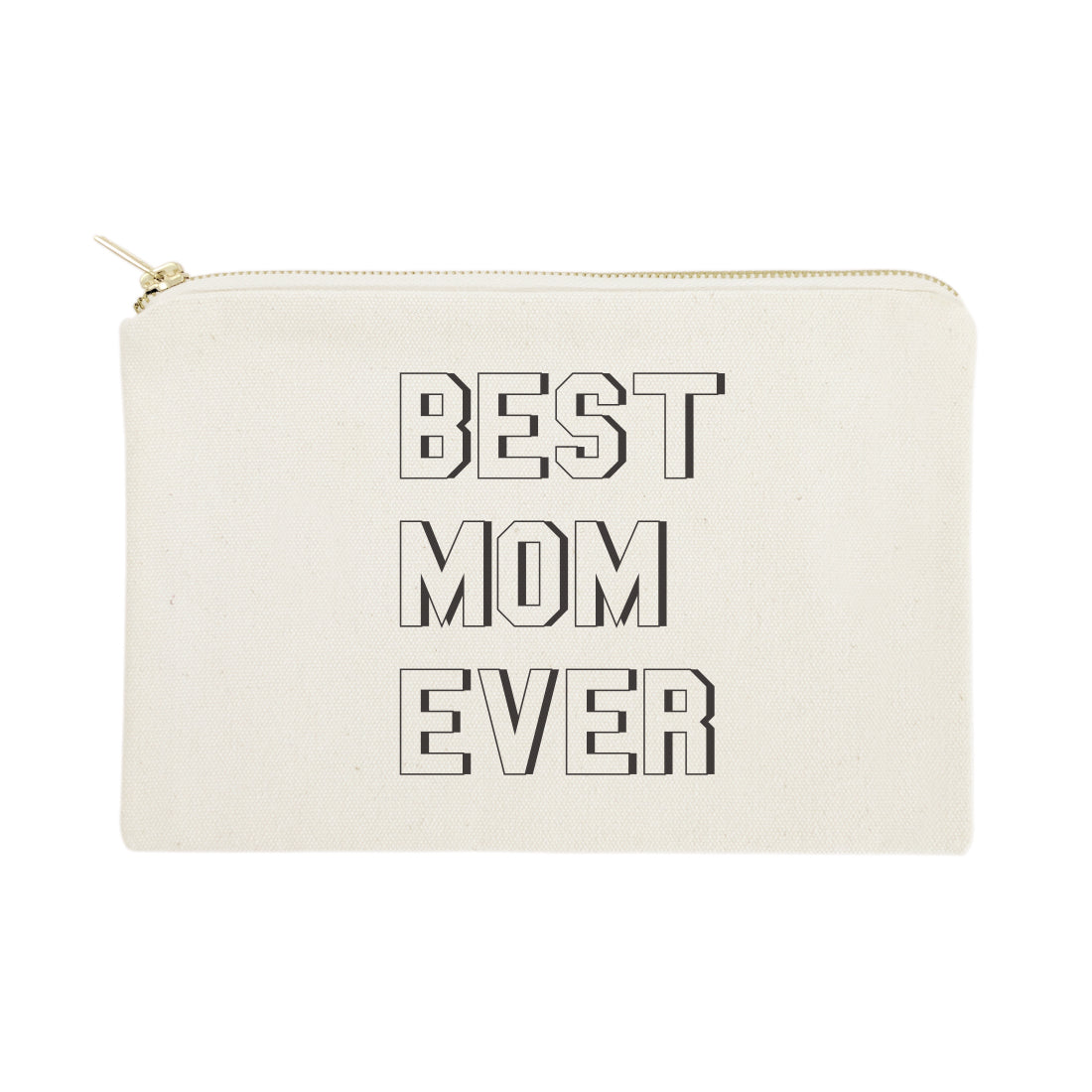 Modern Best Mom Ever Cotton Canvas Cosmetic Bag from The Cotton & Canvas Co.