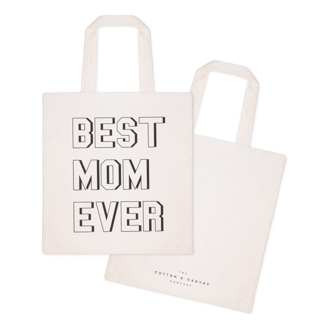 Modern Best Mom Ever Cotton Canvas Tote Bag from The Cotton & Canvas Co.
