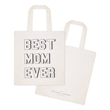 Modern Best Mom Ever Cotton Canvas Tote Bag from The Cotton & Canvas Co.