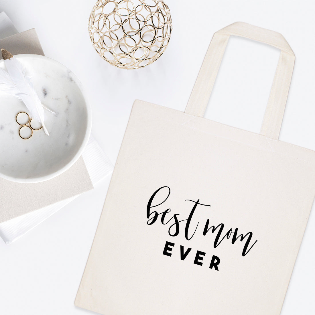 Best Mom Ever Cotton Canvas Tote Bag from The Cotton & Canvas Co.