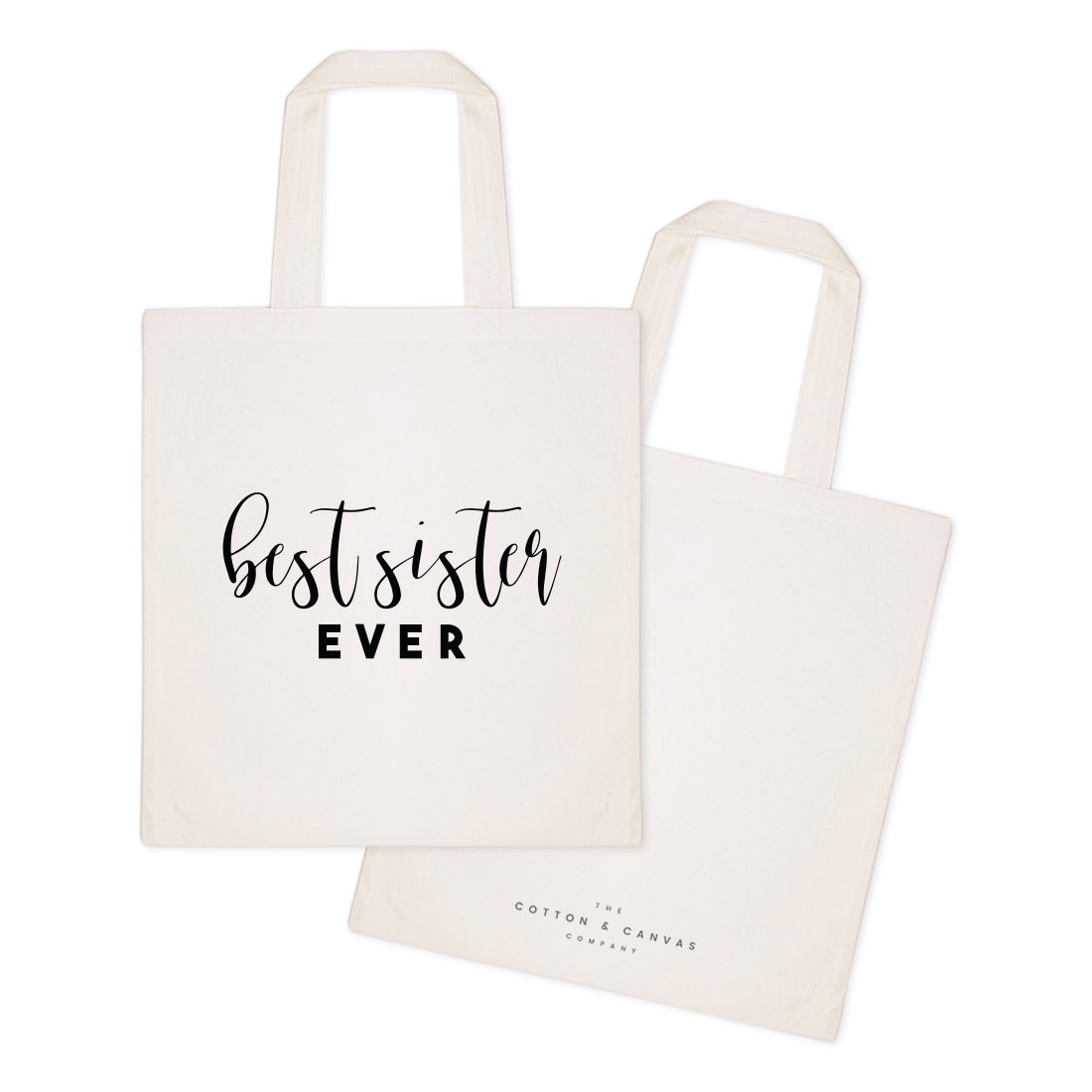 Best Sister Ever Cotton Canvas Tote Bag from The Cotton & Canvas Co.