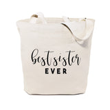 Best Sister Ever Cotton Canvas Tote Bag from The Cotton & Canvas Co.