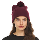 Midweight - Everyday Knit Cuff Pom Beanie 100% Merino Wool from Minus33 Merino Wool Clothing