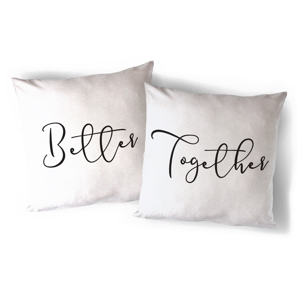 Better Together Cotton Canvas Pillow Covers, 2-Pack from The Cotton & Canvas Co.