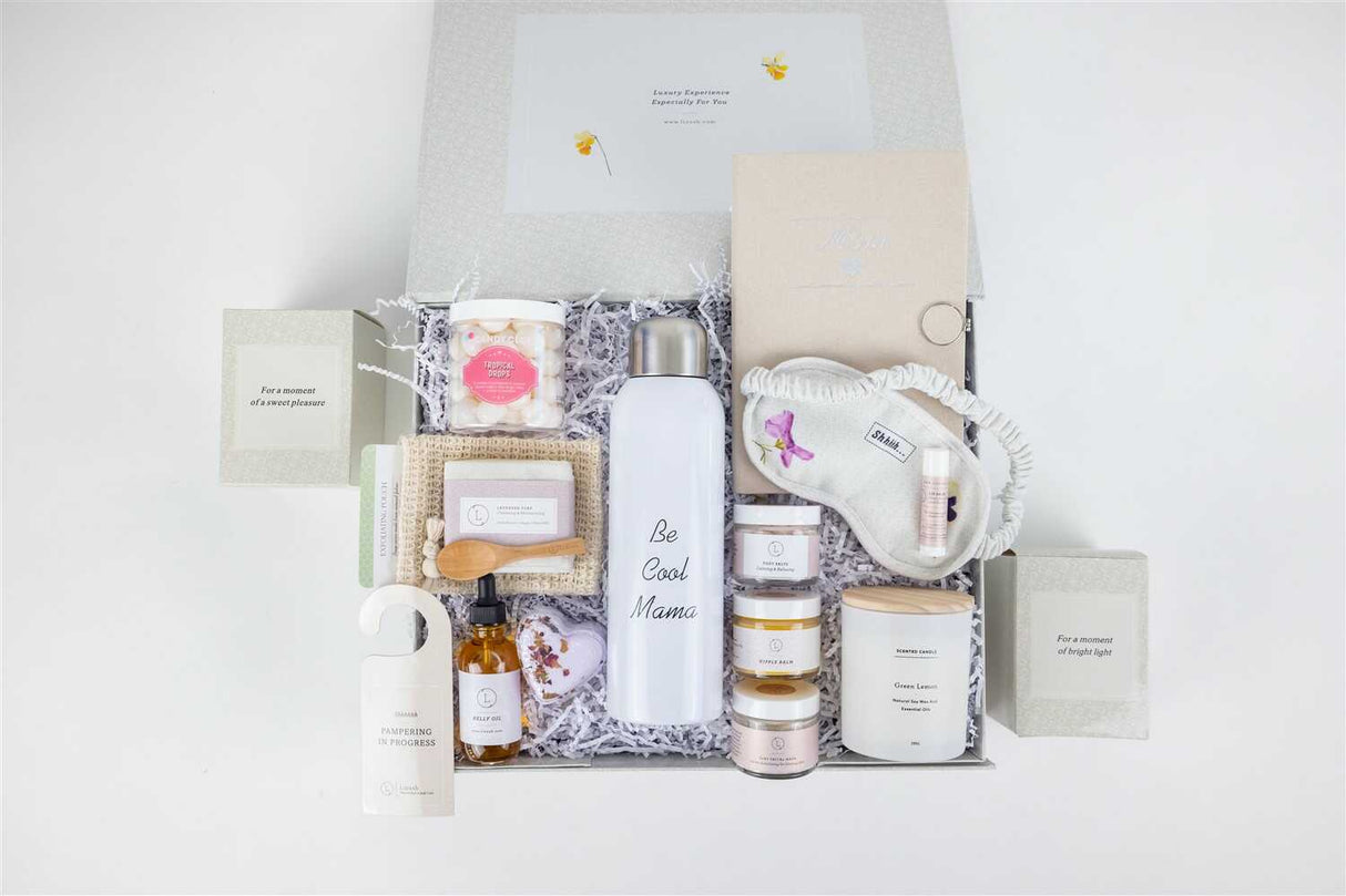 New Mom Gift, Pampering Natural Skincare gift for New Mom from Lizush