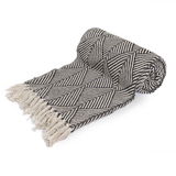 Big Herringbone Knit Cotton Throw Blanket From Abroad Modern