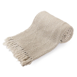 Big Herringbone Knit Cotton Throw Blanket From Abroad Modern