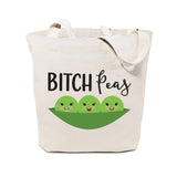 Bitch Peas Cotton Canvas Tote Bag from The Cotton & Canvas Co.