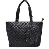 2-in-1 Large Quilted Zipper Tote with Pouch  from Madeline Love