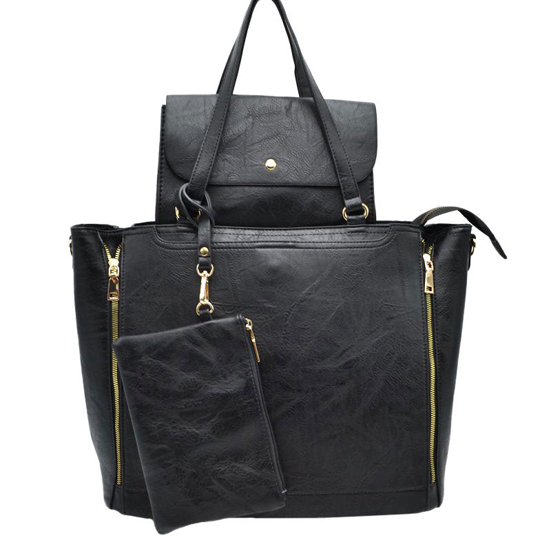 3 in 1 Side Zipper Women's Tote Handbag set  from Madeline Love