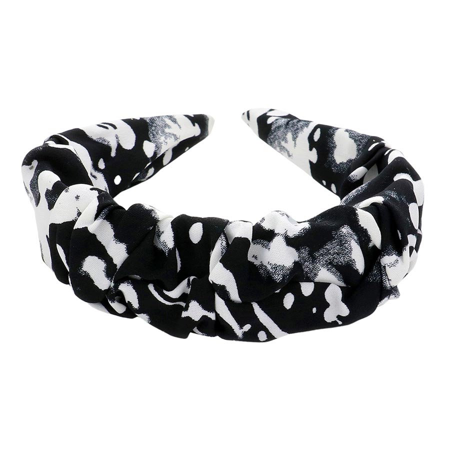 Abstract Patterned Pleated Headband from Madeline Love
