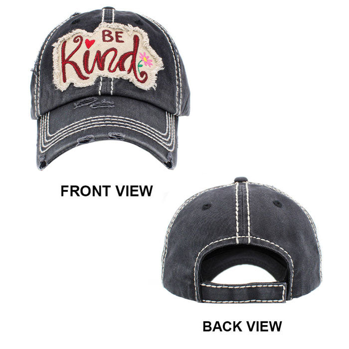BE Kind Message Vintage Baseball Cap from Madeline Love
