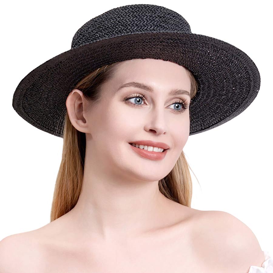 Black Band Straw Sun Hat from Madeline Love