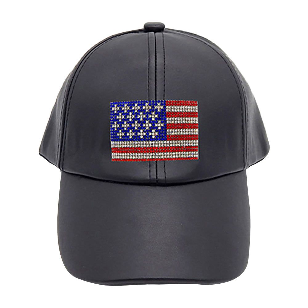 Bling American USA Flag Baseball Cap from Madeline Love