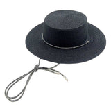 Bling Chin Tie Straw Sun Hat from Madeline Love