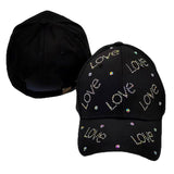 Bling Love Message Patterned Baseball Cap from Madeline Love