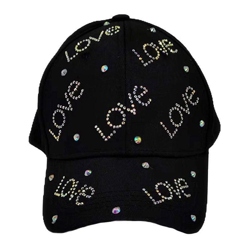 Bling Love Message Patterned Baseball Cap from Madeline Love
